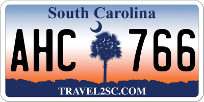 SC license plate AHC766