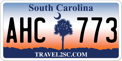 SC license plate AHC773