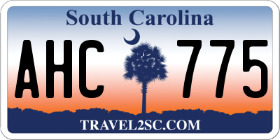 SC license plate AHC775