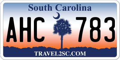 SC license plate AHC783