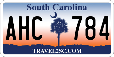 SC license plate AHC784