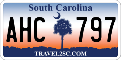 SC license plate AHC797