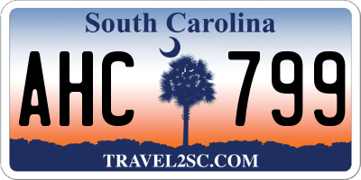 SC license plate AHC799