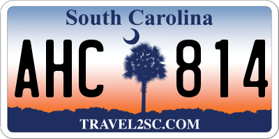 SC license plate AHC814