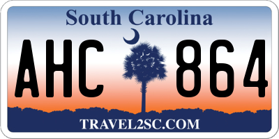 SC license plate AHC864