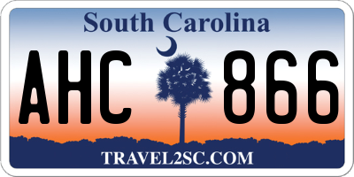 SC license plate AHC866