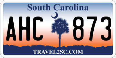 SC license plate AHC873