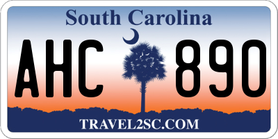 SC license plate AHC890