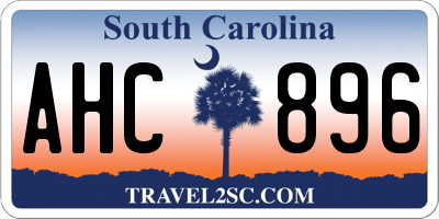 SC license plate AHC896