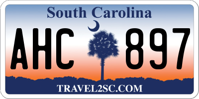 SC license plate AHC897