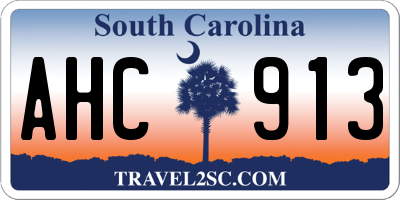 SC license plate AHC913