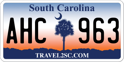 SC license plate AHC963