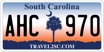 SC license plate AHC970