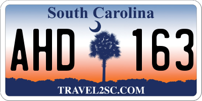 SC license plate AHD163