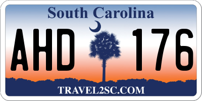 SC license plate AHD176
