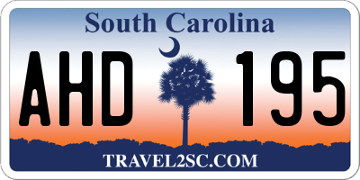 SC license plate AHD195