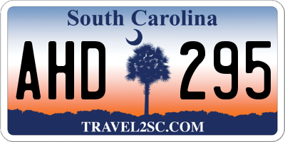 SC license plate AHD295