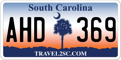 SC license plate AHD369