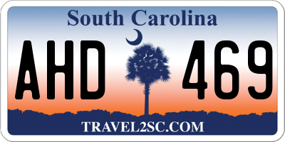 SC license plate AHD469