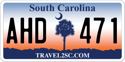 SC license plate AHD471
