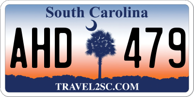 SC license plate AHD479