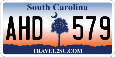SC license plate AHD579