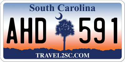 SC license plate AHD591