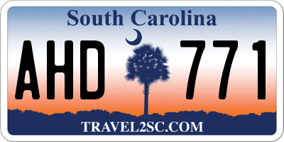SC license plate AHD771