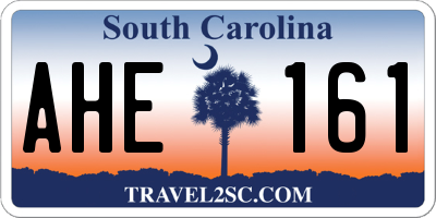 SC license plate AHE161