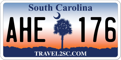 SC license plate AHE176