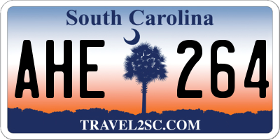 SC license plate AHE264