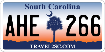 SC license plate AHE266