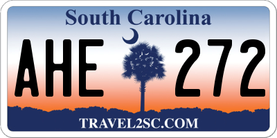 SC license plate AHE272