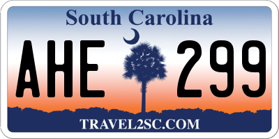 SC license plate AHE299