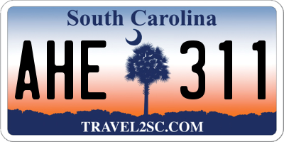 SC license plate AHE311