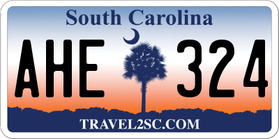 SC license plate AHE324