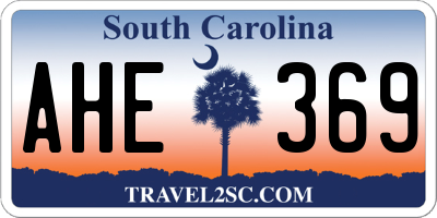 SC license plate AHE369