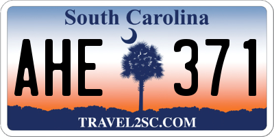 SC license plate AHE371