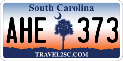SC license plate AHE373