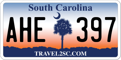 SC license plate AHE397