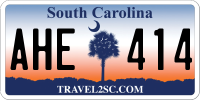 SC license plate AHE414