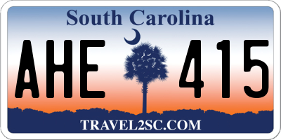 SC license plate AHE415