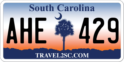 SC license plate AHE429