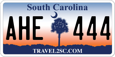SC license plate AHE444
