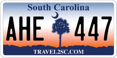 SC license plate AHE447