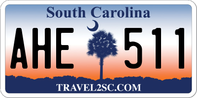 SC license plate AHE511