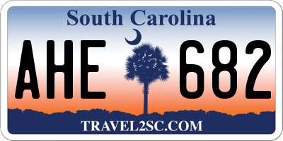 SC license plate AHE682
