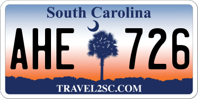 SC license plate AHE726
