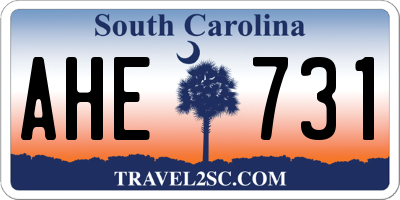 SC license plate AHE731
