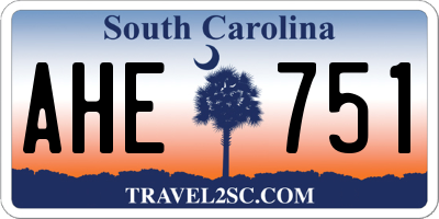 SC license plate AHE751